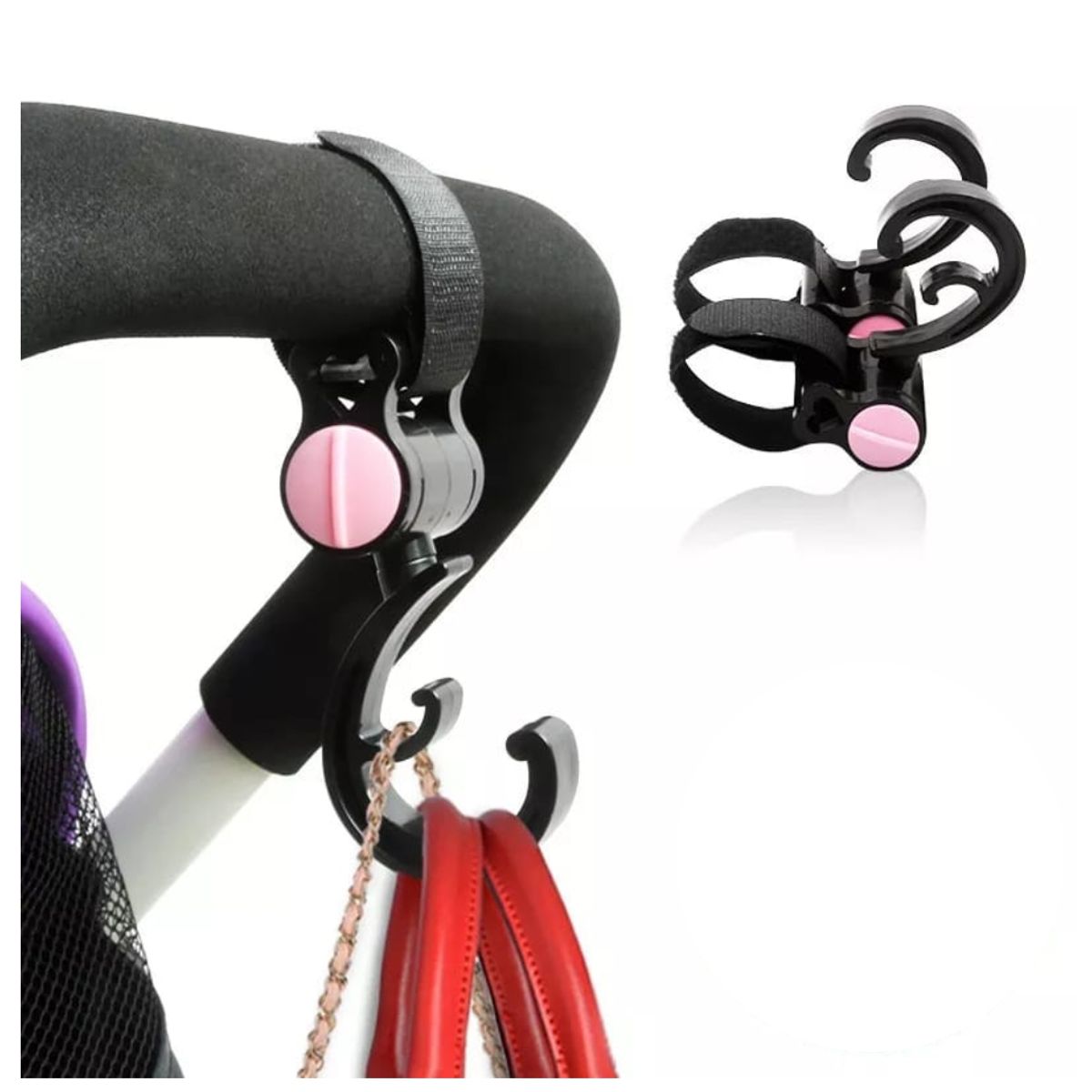 OEM - GANCHOS COLGADORES PARA COCHE DE BEBE PACK 2