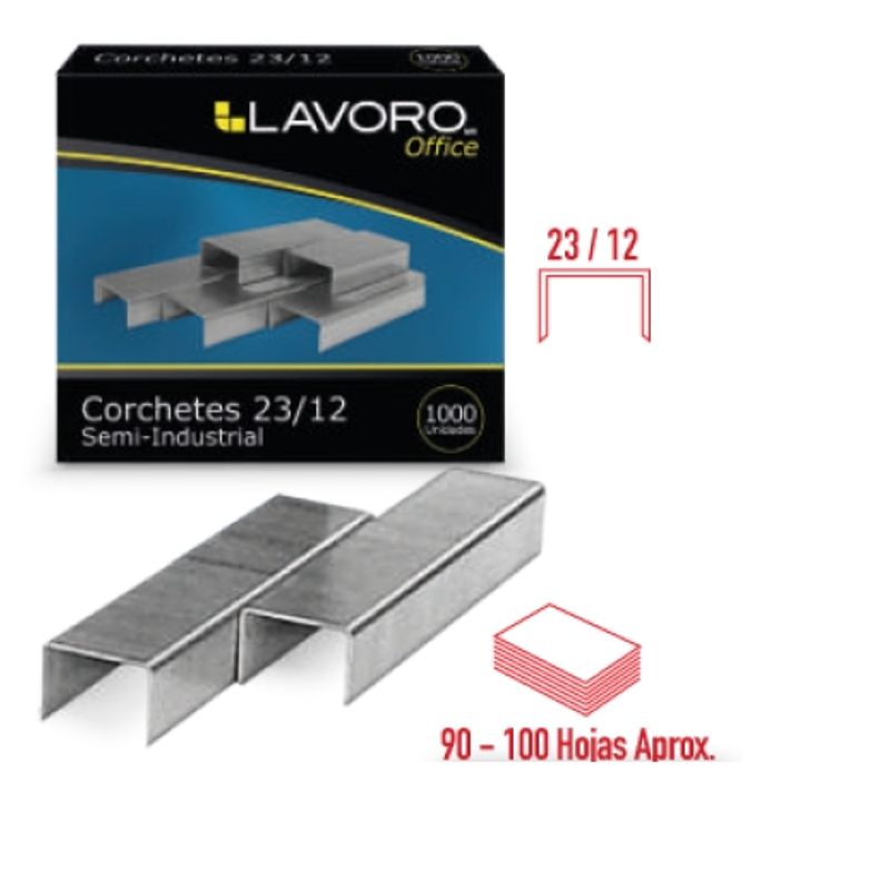 LAVORO - Corchetes semi industrial 23/12 1000 unidades