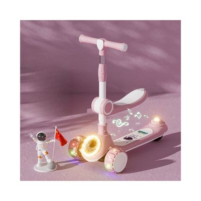 Imagen 2 del producto Scooter 2 En 1, Rueda Con Luz Y Sonido, Spaceman Rosado…