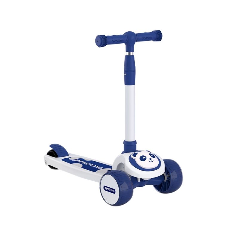 BABYLUNA - Scooter Infantil Premium Oso Panda Rueda Con Luces Azul…