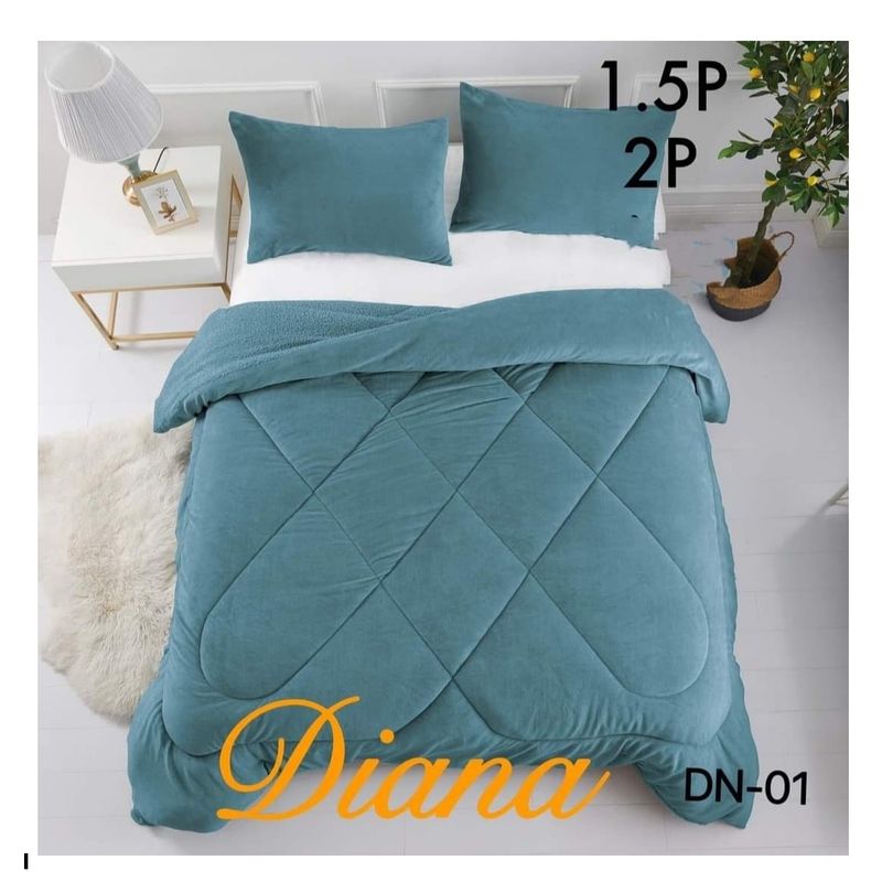 GENERICO - Cobertor de invierno Plush con chiporro 2 Plazas - Turquesa (D)