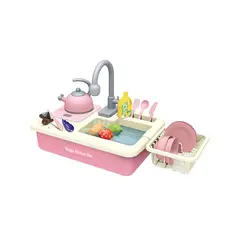 BABYLUNA - Juguete Lavaplatos Magic Kitchen Cocina, Juego 21 Piezas Rosado…