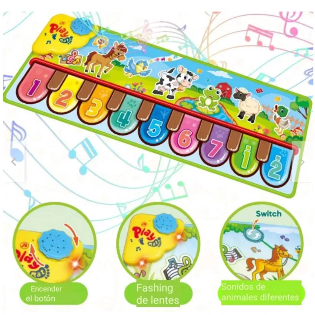 GENERICO - Alfombra De Piano Musical Para Niños y Bebés Infantil 110X36