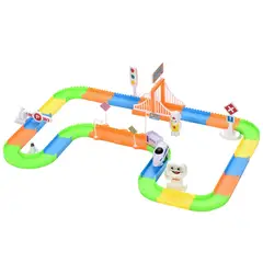 BABYLUNA - Juguete Niños Pista De Tren Mágica Armable para niños De 51 Piezas…