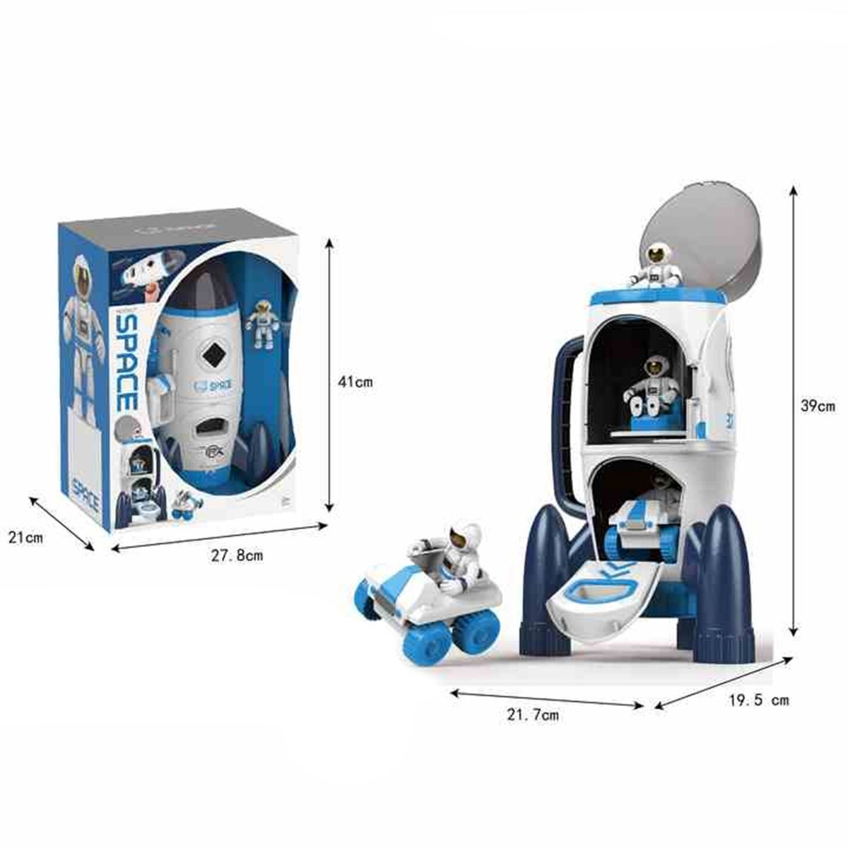 BABYLUNA - Cohete De Exploración Espacial con Astronautas y Vehículo