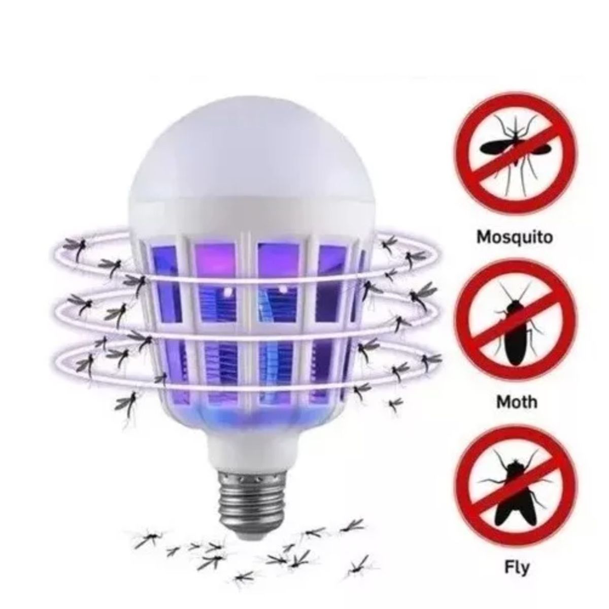 GENERICO - Ampolleta Led Mata Mosca Mosquito Polilla Insectos 15w