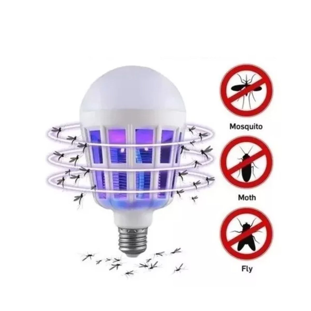 GENERICO - Ampolleta Led Mata Mosca Mosquito Polilla Insectos 15w