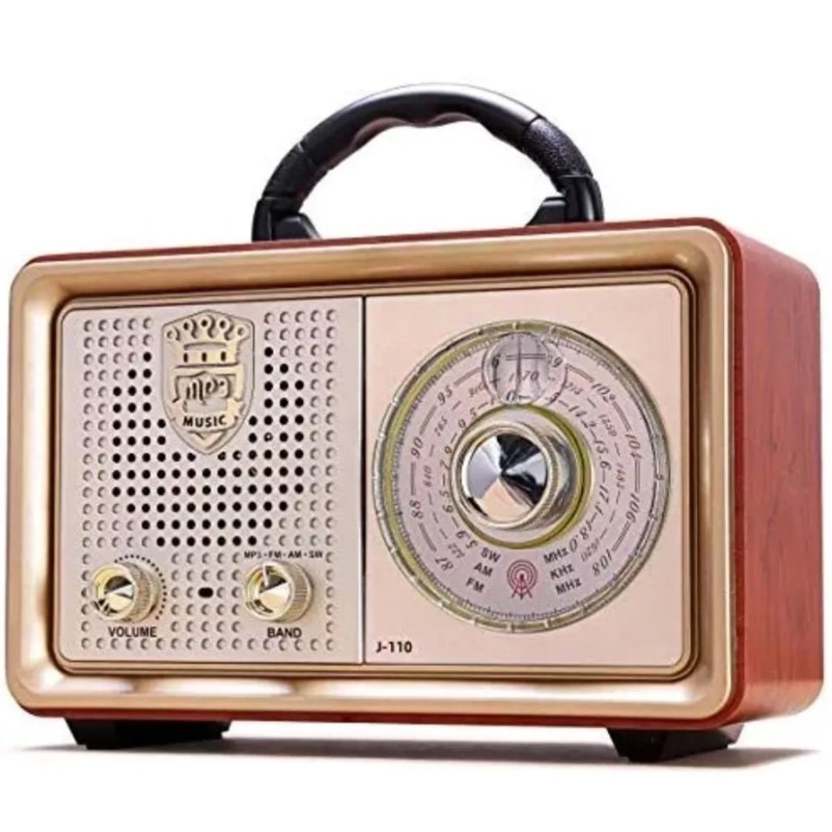 GENERICO - Radio Portatil Mini Retro Vintage Usb Sd Mp3