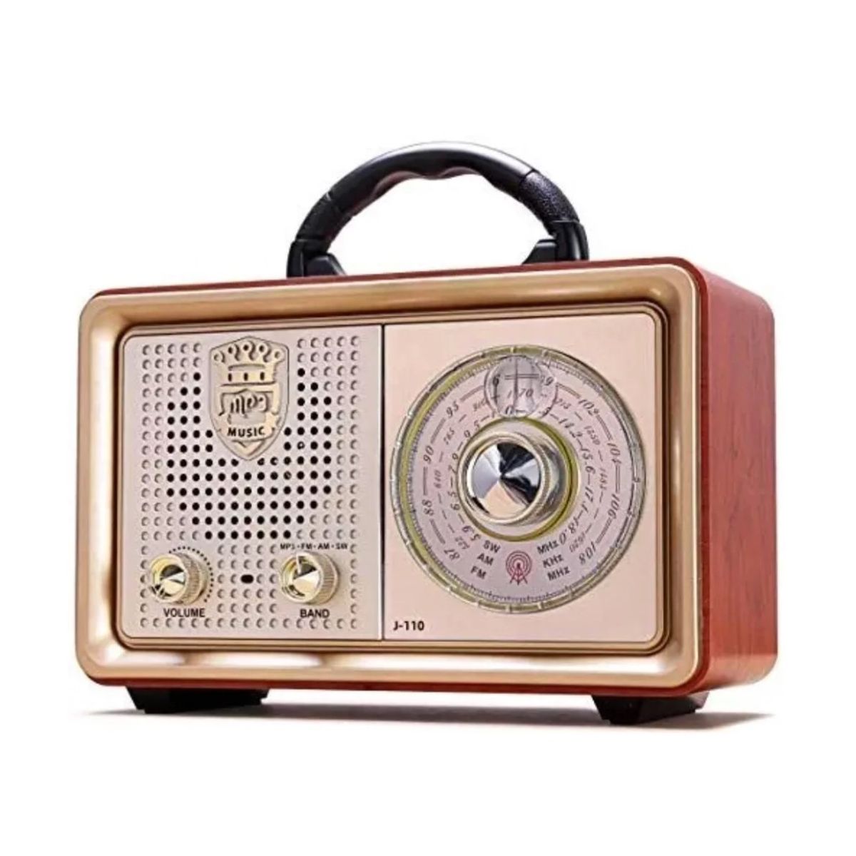 GENERICO - Radio Portatil Mini Retro Vintage Usb Sd Mp3