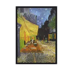 GENERICO - CUADRO DECORATIVO TERRAZA DE CAFE POR LA NOCHE - VAN GOGH