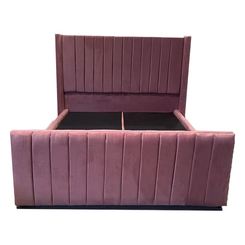MUEBLES HVM - Base HVM Americana Dividida 2 Plazas Pmadera + Respaldo Palo Rosa
