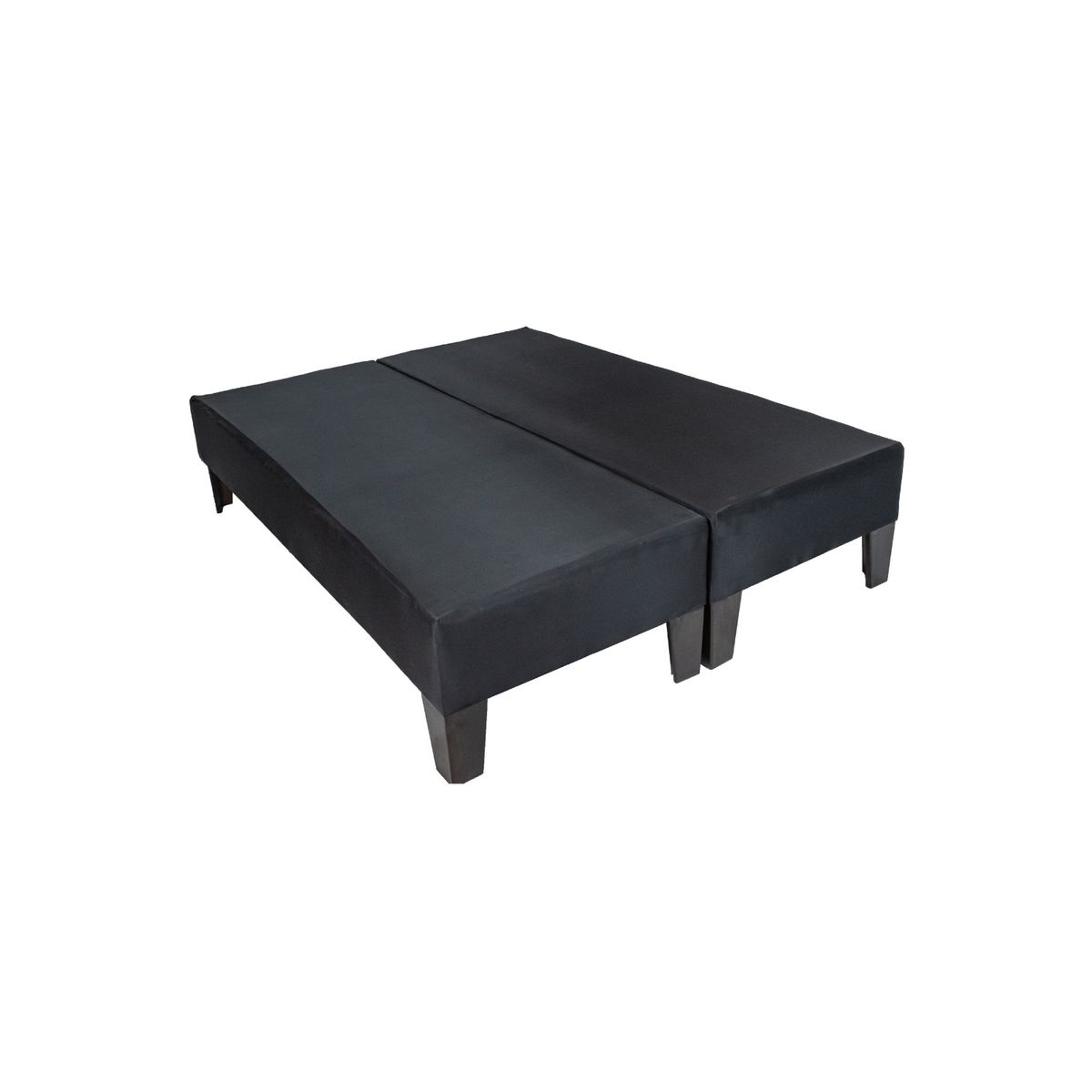 MUEBLES HVM - Base HVM Full BD Felpa Negra PMadera