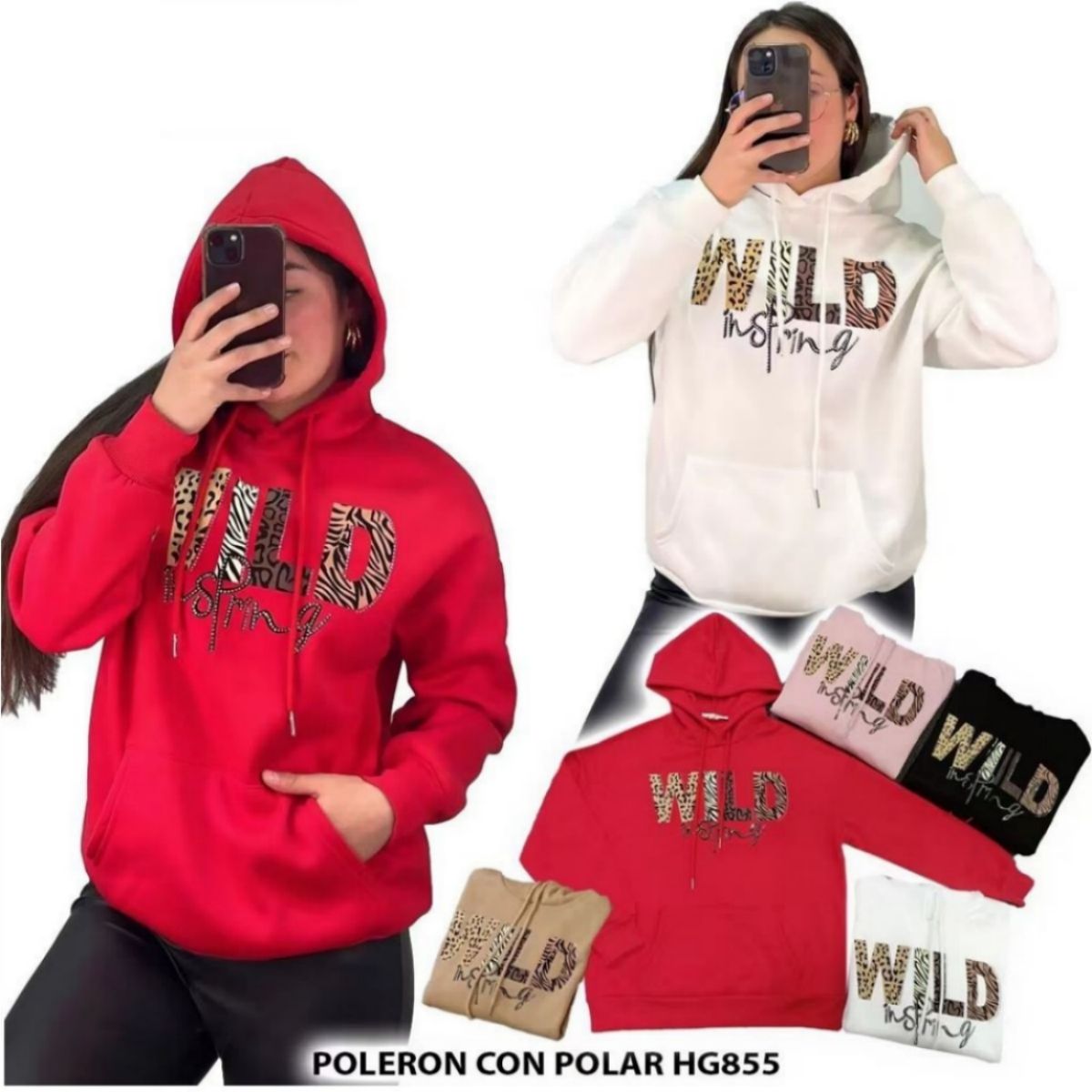NO LOGO - Poleron De Mujer Con Polar Buen Calidad