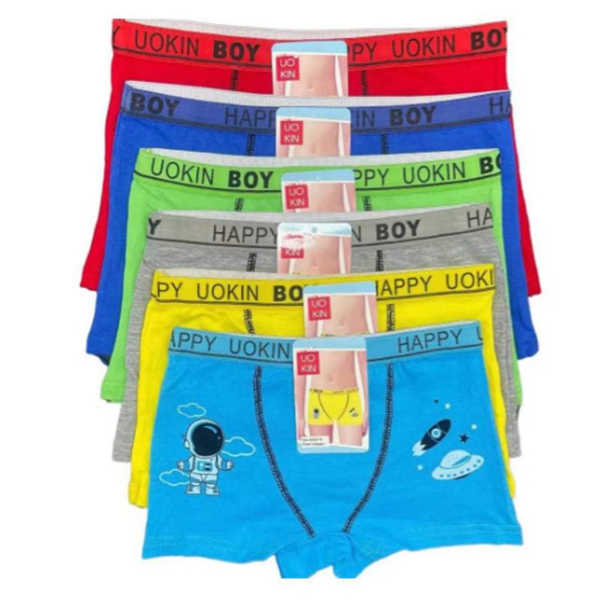 EVERSO - Pack 6 Bóxer Niños Algodón,Calzoncillo,2 Años A 10 Años..