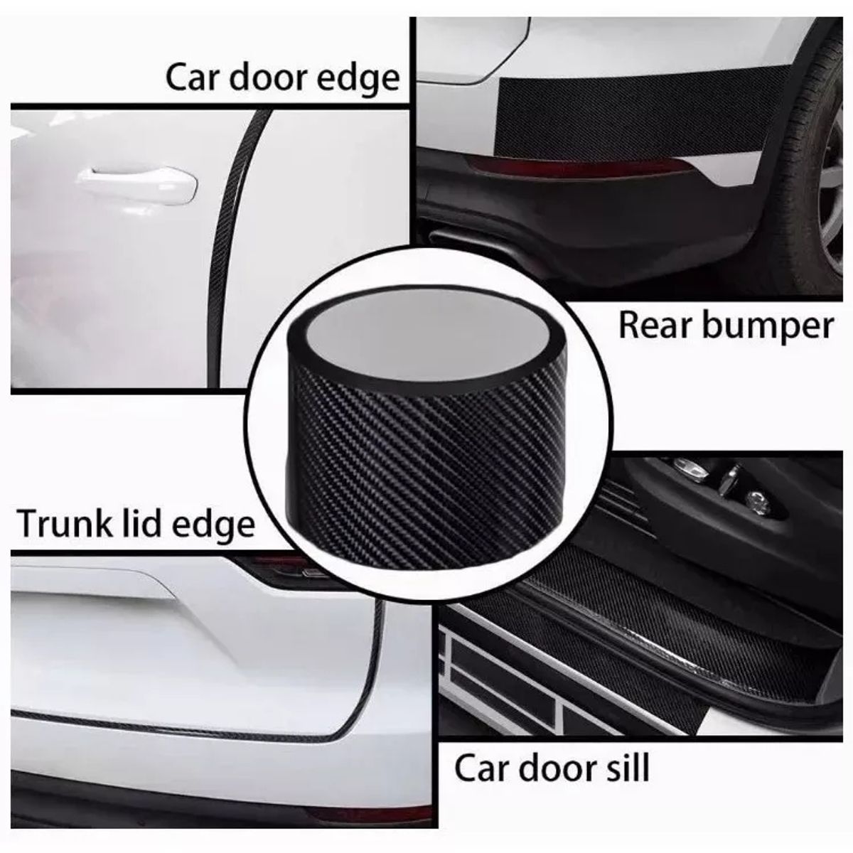 KUANGYE - Cinta Fibra De Carbono Pisadera Protectora Adhesiva 7cm3m