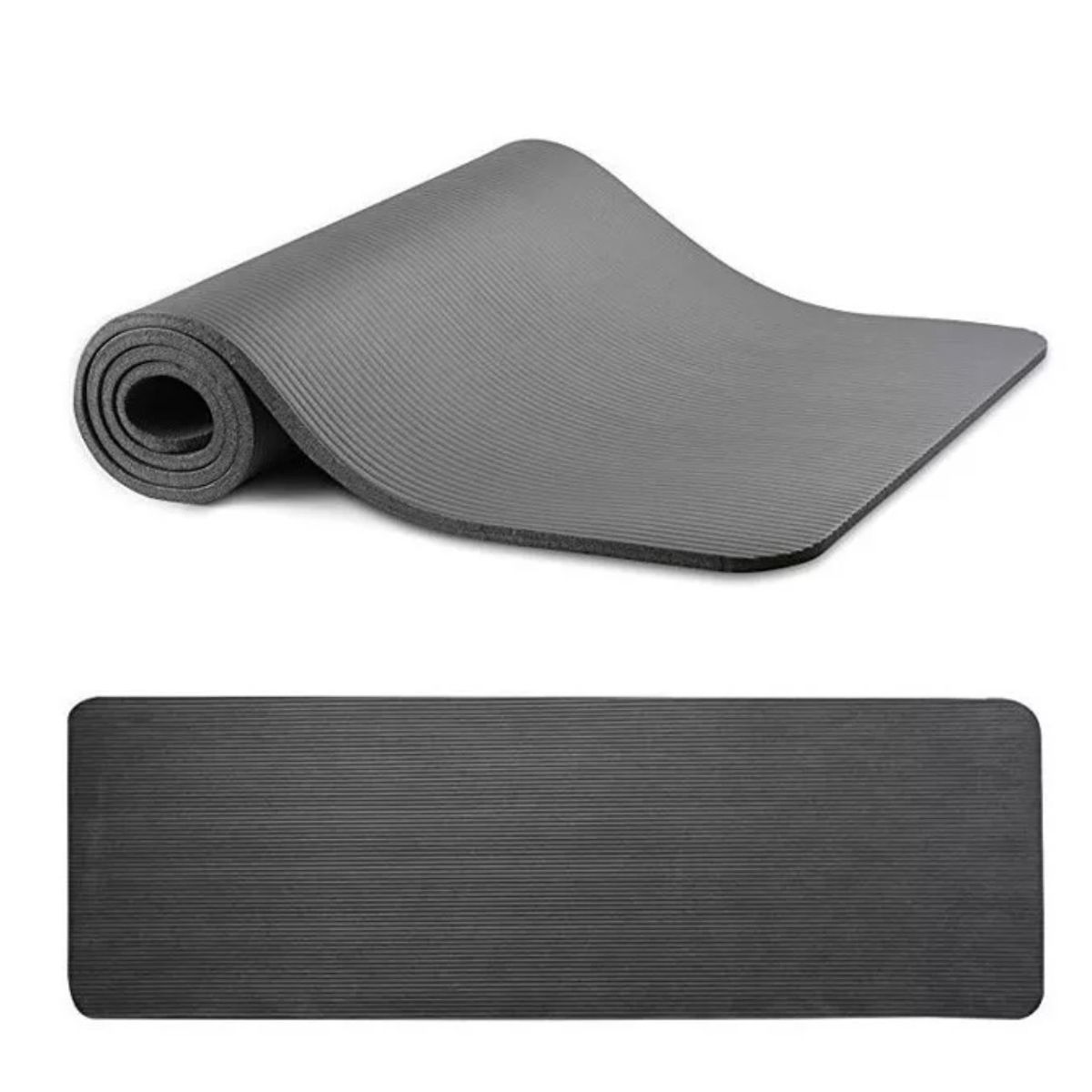 GENERICO - Mat 10 Mm Yoga Pilates Extra Grueso NEGRO