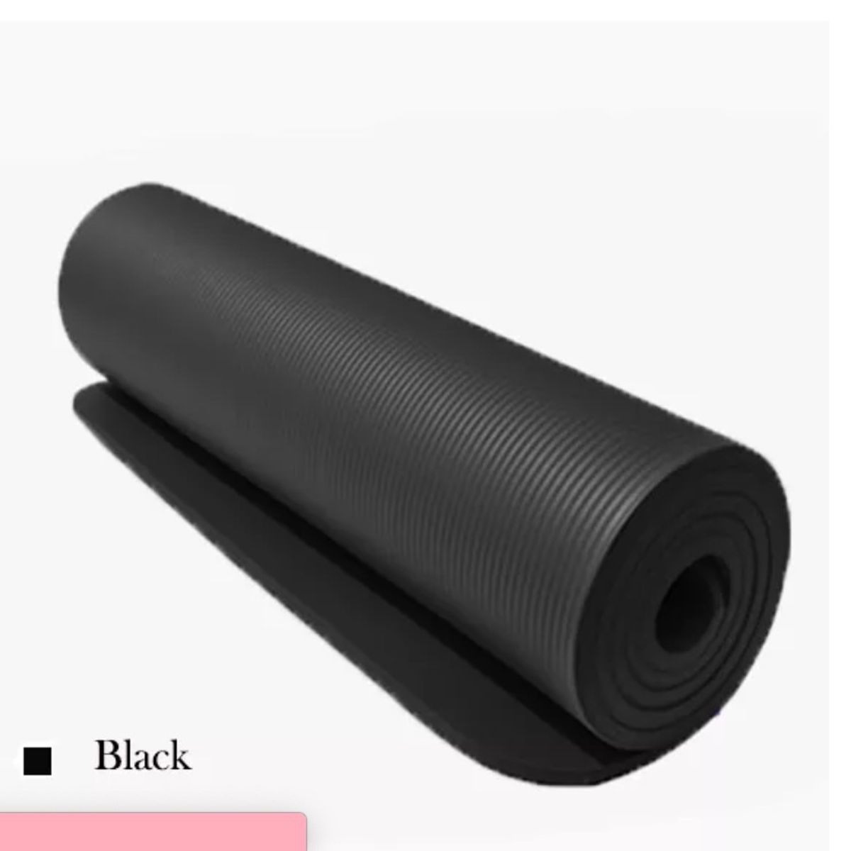GENERICO - Mat 10 Mm Yoga Pilates Extra Grueso NEGRO