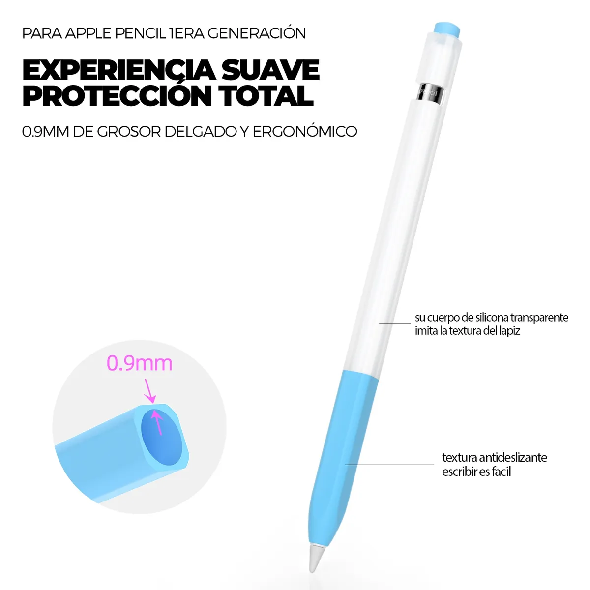 GG GOODGOODS - Protector Funda Silicona Para Apple Pencil 1era Generación
