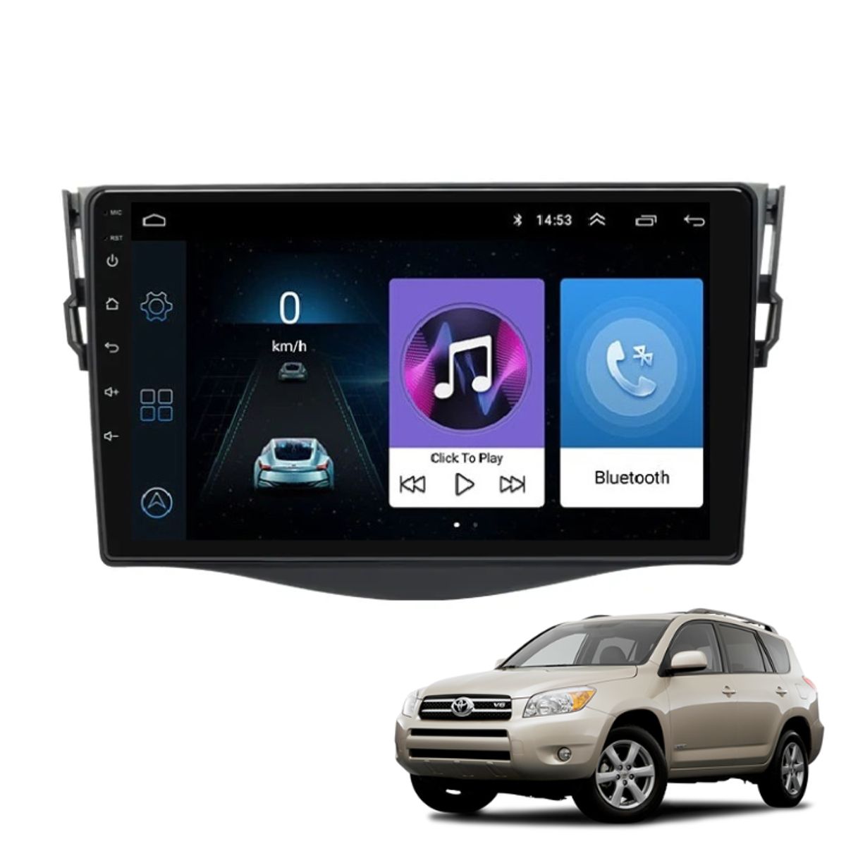 OEM - Radio Android 10.1 Toyota Rav4 2006-2012 2gb+32gb + Camara
