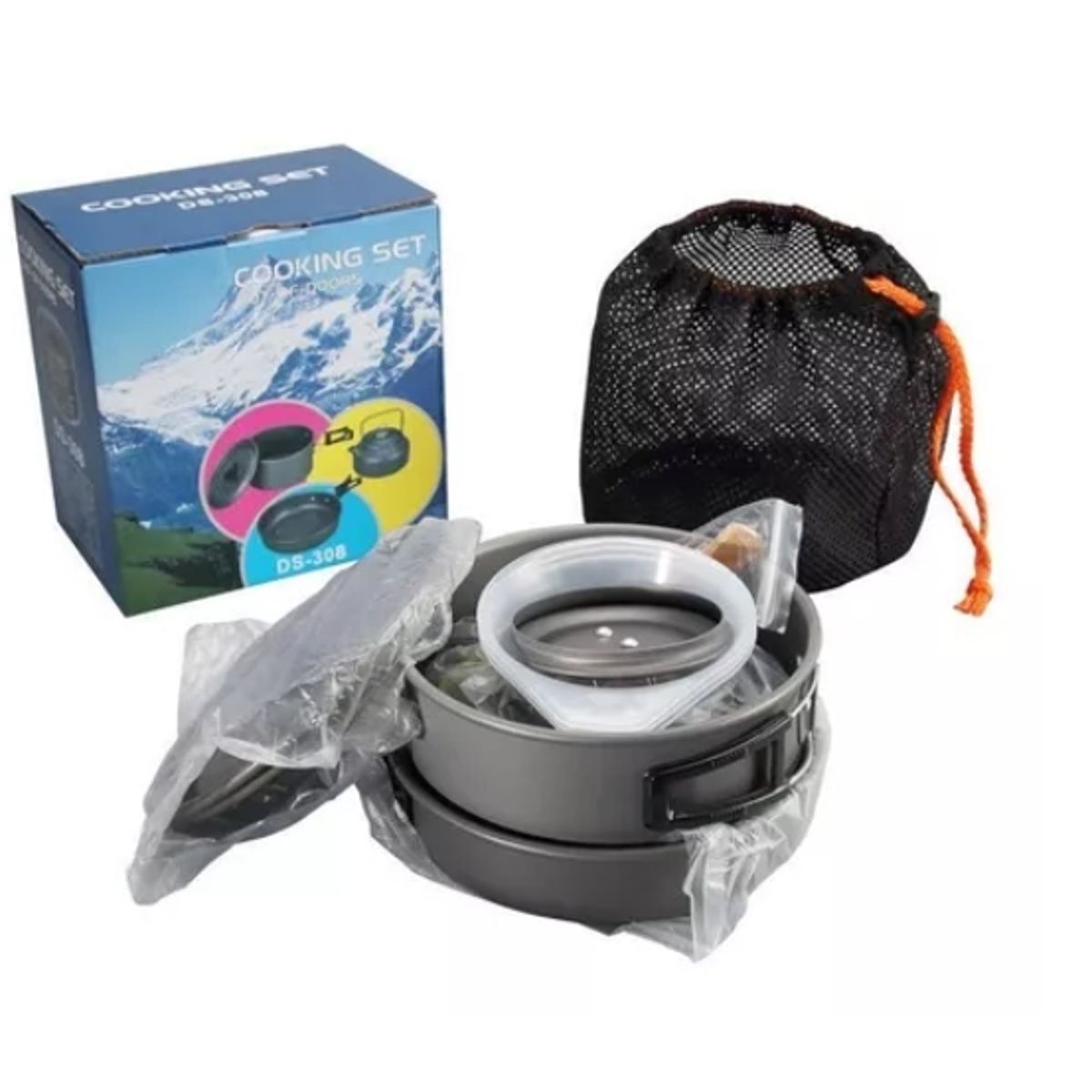 OFERTABKN - Set Ollas Outdoor Camping Cocinilla Utensilios Ds-308