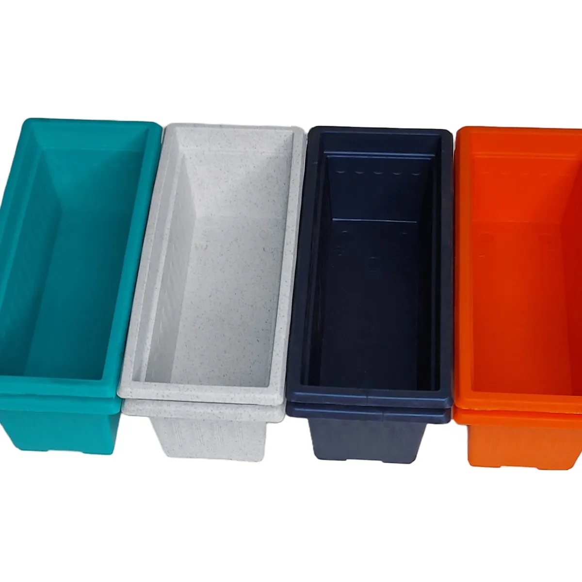 GENERICO - pack x 50 macetero rectangular 16 cm colores