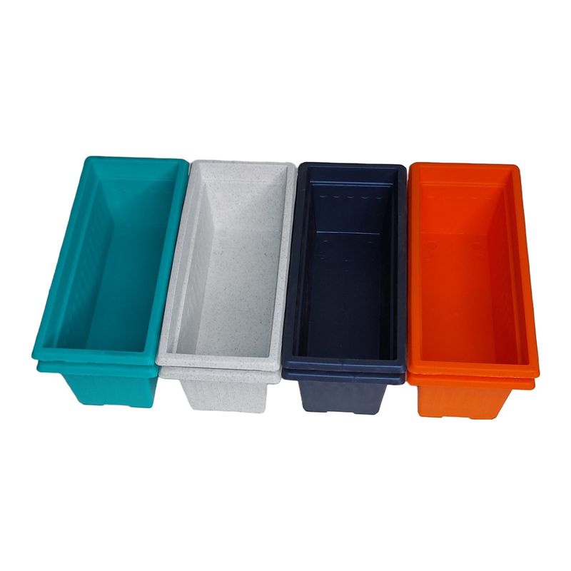 GENERICO - pack x 50 macetero rectangular 16 cm colores
