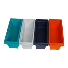 GENERICO - Pack x 50 macetero rectangular 16 cm colores