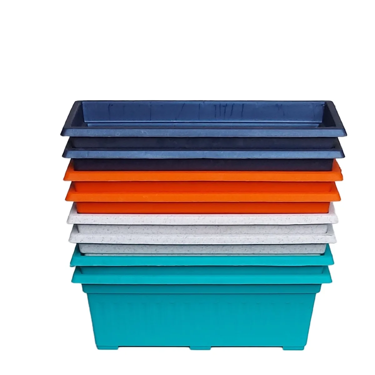 GENERICO - pack x 50 macetero rectangular 16 cm colores