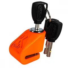 KOVIX - Candado disco moto kn1 naranjo pasador 6mm
