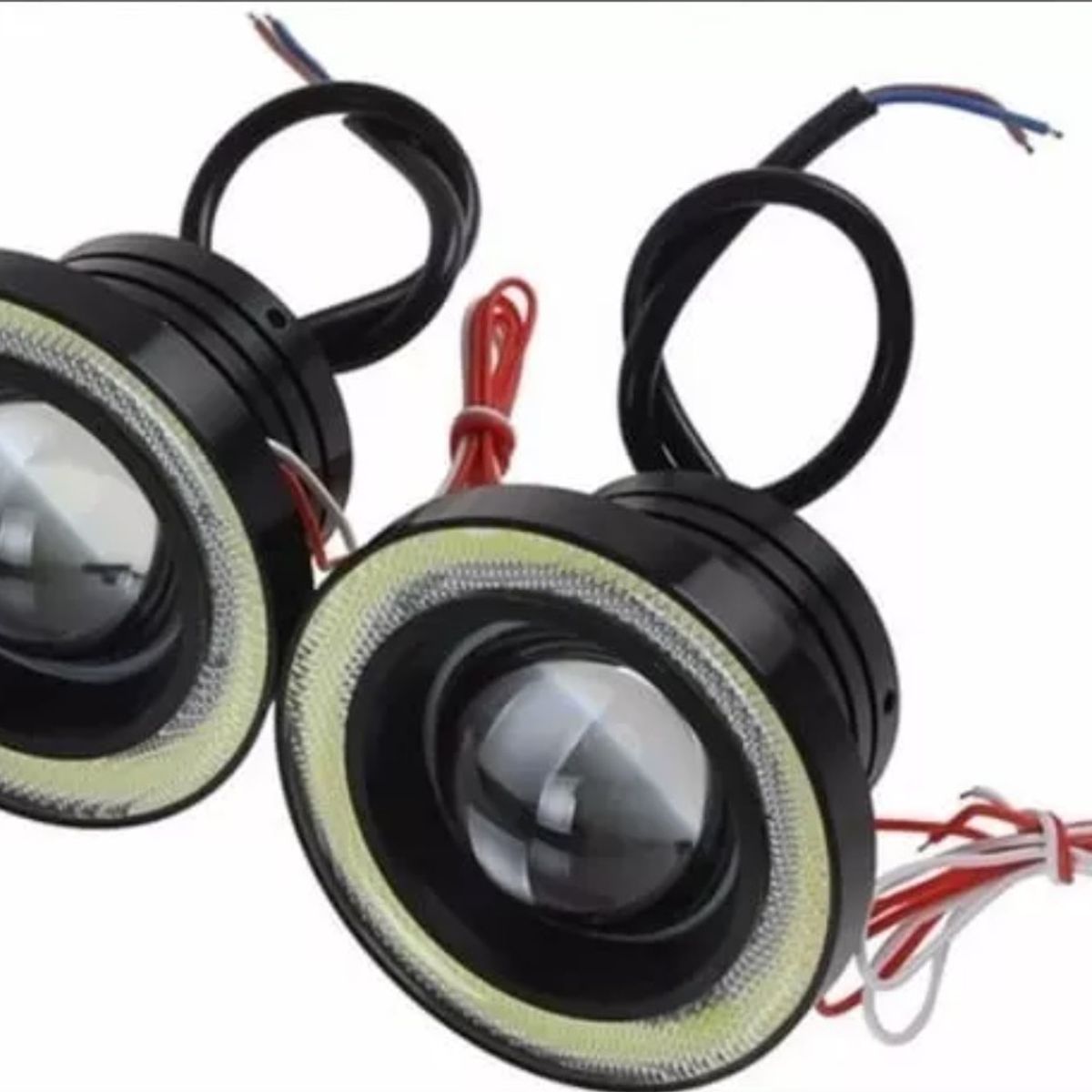 GENERICO - Par Focos Neblineros Led Ojos De Ángel 89mm Blanco  Blanco