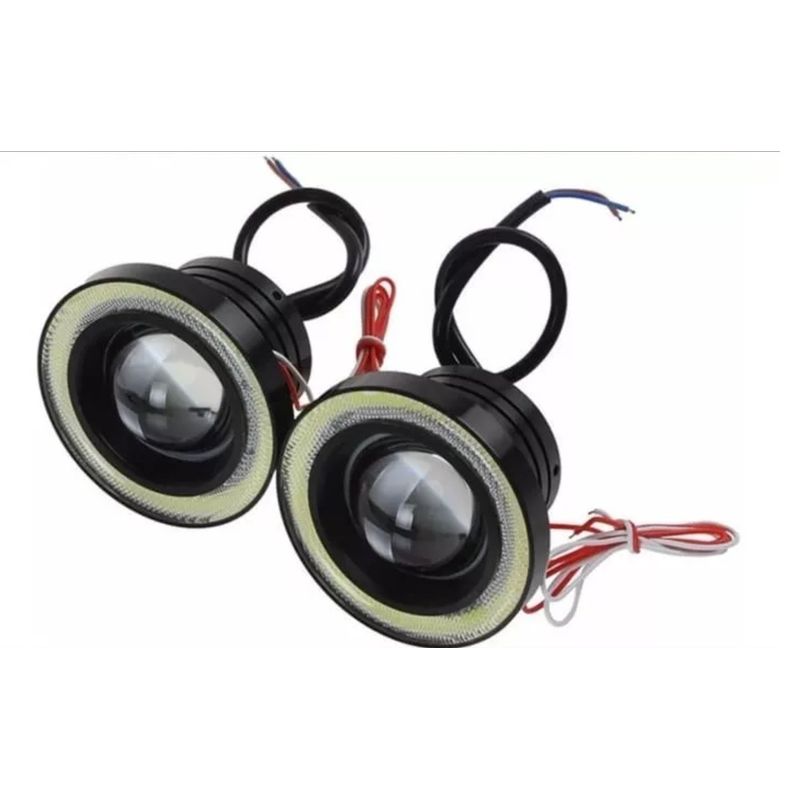 GENERICO - Par Focos Neblineros Led Ojos De Ángel 89mm Blanco  Blanco