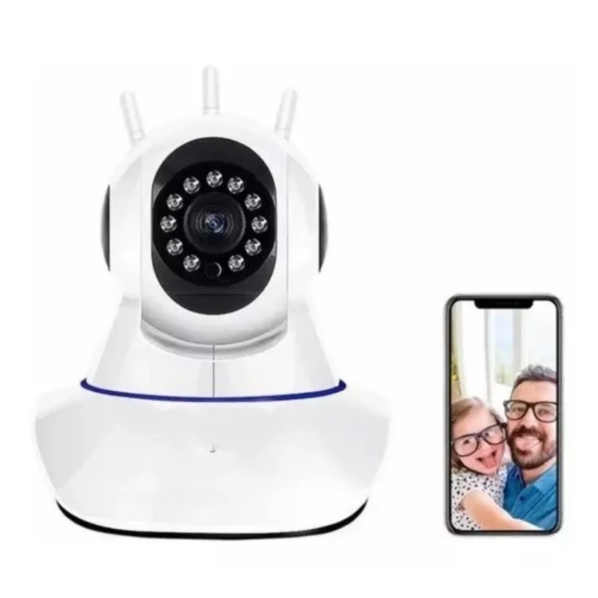 GENERICO - Camara Ip Wifi 1080p Onvif 2m Hd Visión Nocturna 360 Grados