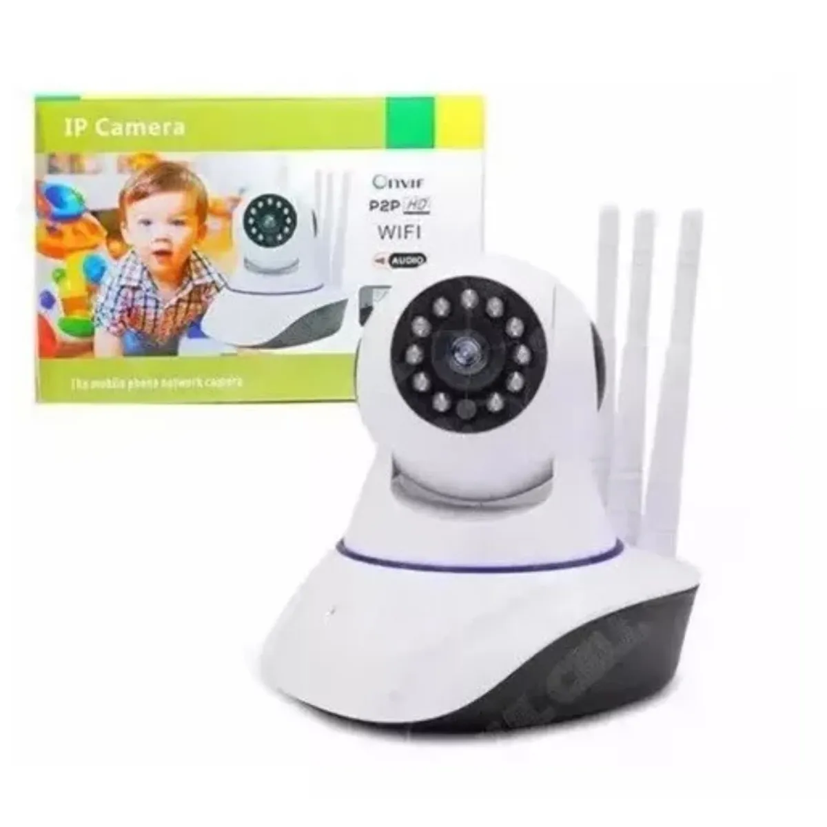 GENERICO - Camara Ip Wifi 1080p Onvif 2m Hd Visión Nocturna 360 Grados