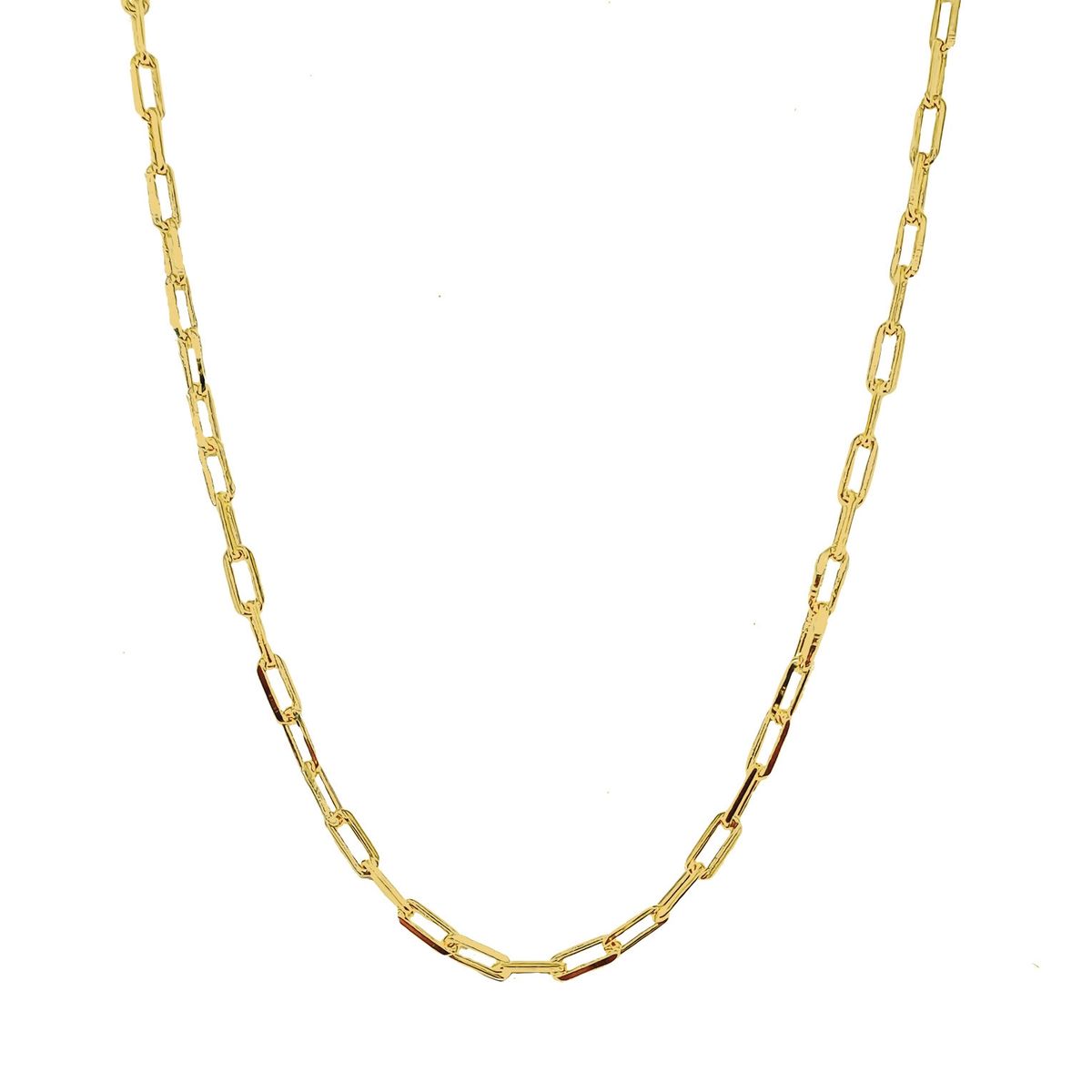 ANDREA COGGIOLA JOYAS - Cadena Eslabón Alargado 60cm Enchapado Oro 18K