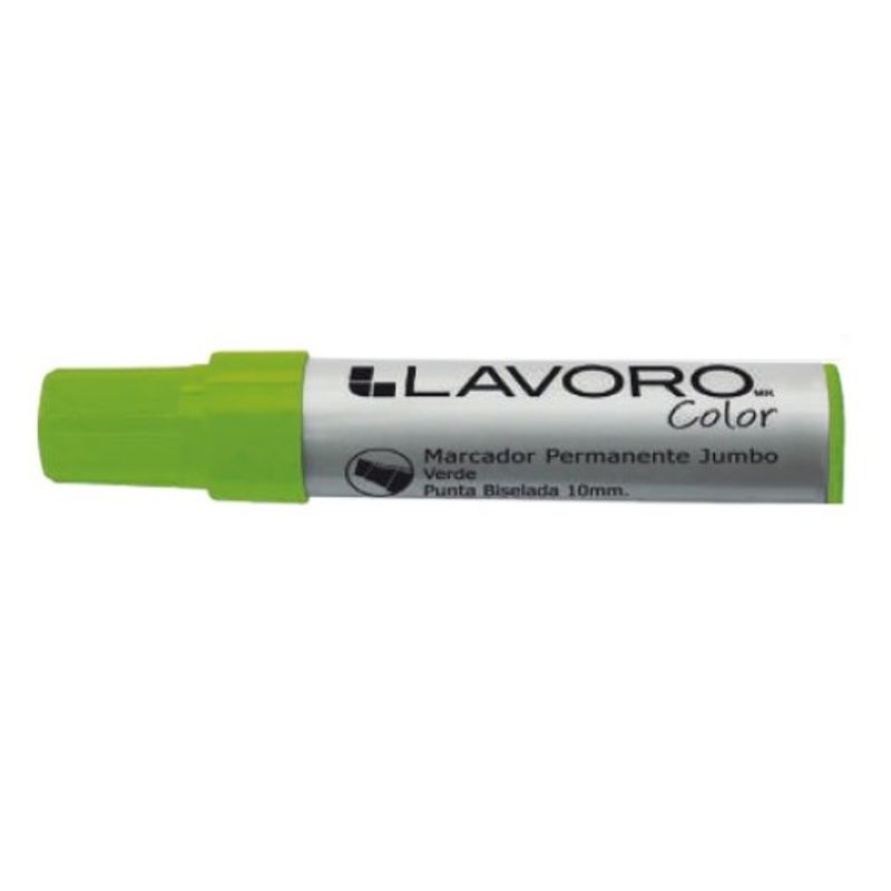 LAVORO - Plumón permanente Verde Neón Jumbo Biselada