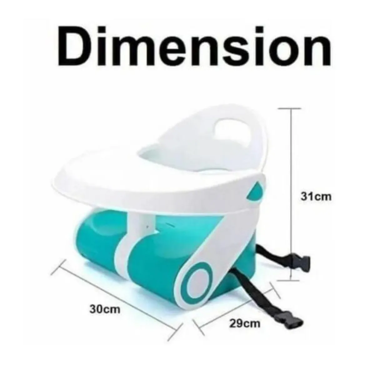 GENERICO - Silla De Bebe para Comer Alimentación Plegable Azul