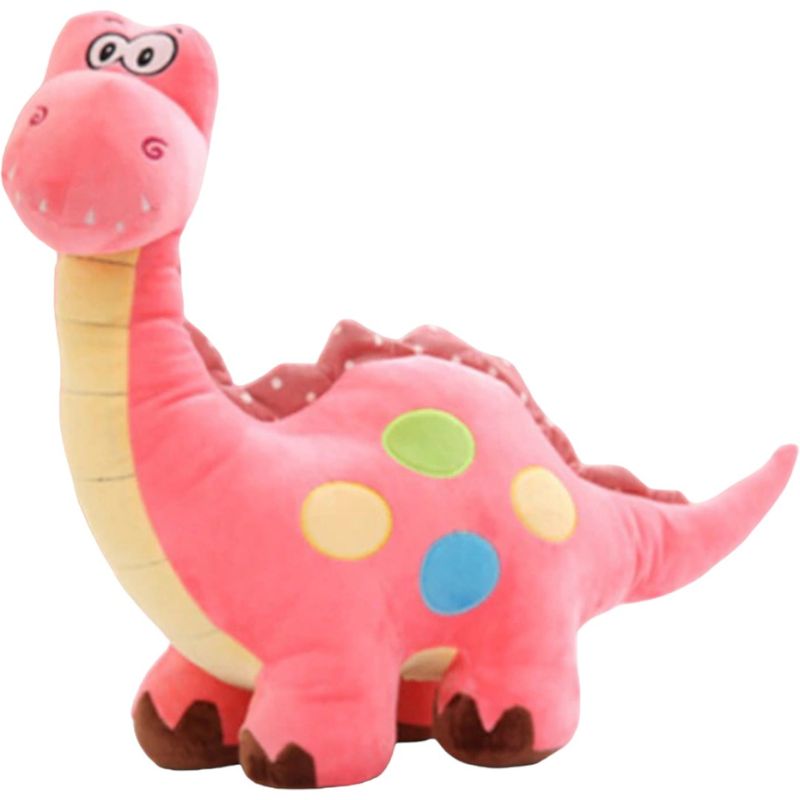 GENERICO - Peluche Dinosaurio Fucsia con círculos Kawaii…