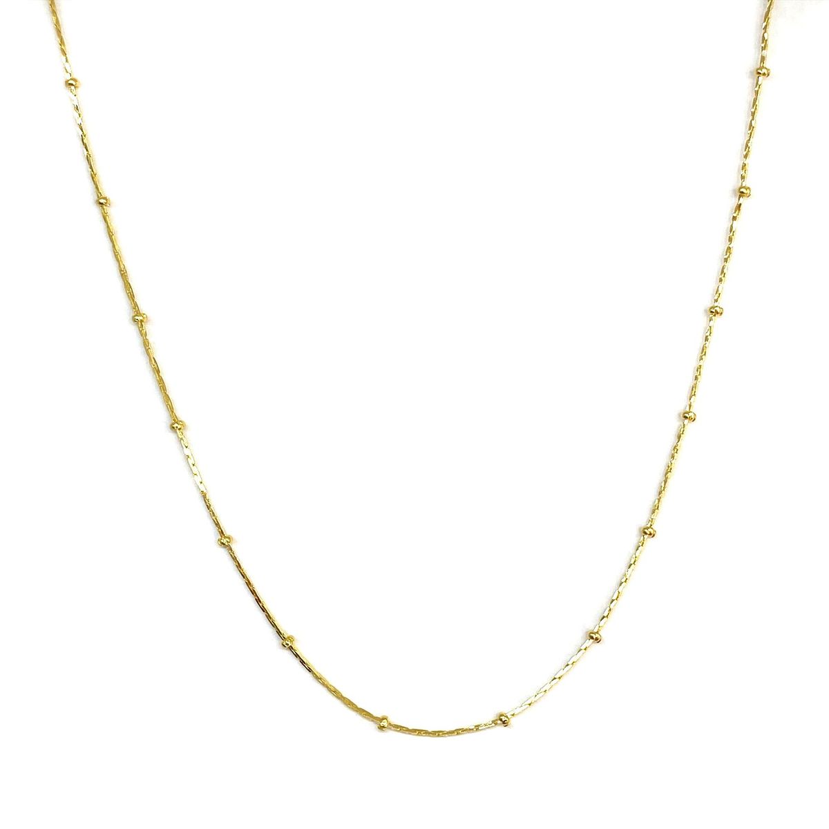 COGGIOLA - Cadena Cuadrada Donas Enchapado Oro 18K