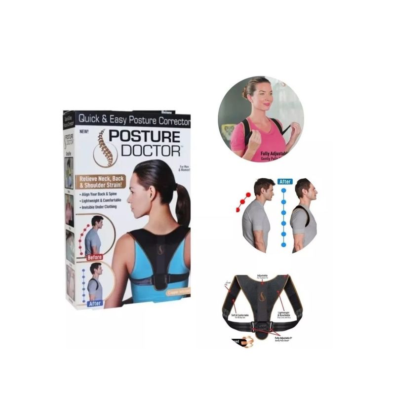 GENERICO - Corrector De Postura Soporte Espalda  Clavícula  Unisex