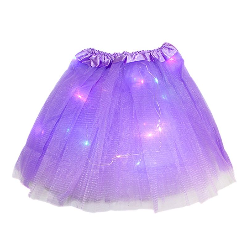 COTILLON ACTIVARTE - Falda Tutu Led Niña Lila Cotillón Activarte