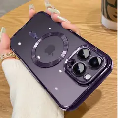GENERICO - Funda Transparente de lujo con magfase Para Iphone 14 Pro Max Morado
