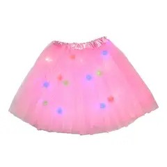 COTILLON ACTIVARTE - Falda Tutu Led Niña Rosado Cotillón Activarte