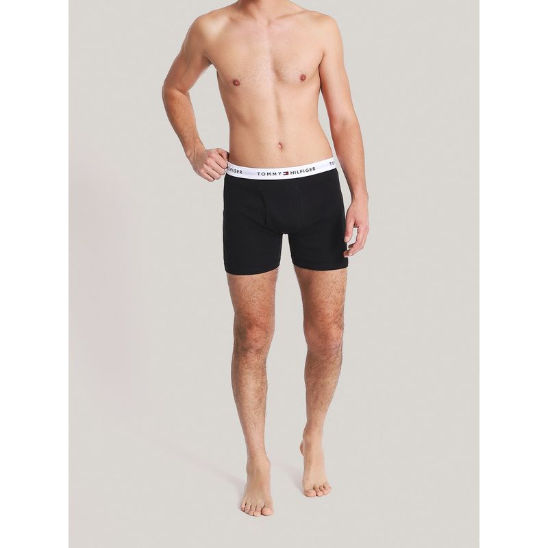 TOMMY HILFIGER - Pack De 3 Calzoncillo Bóxers Negro Tommy Hilfiger