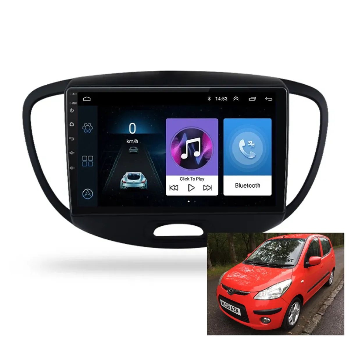 OEM - Radio Android 10.1 Hyundai I10 2008-2015 2gb+32gb + Camara