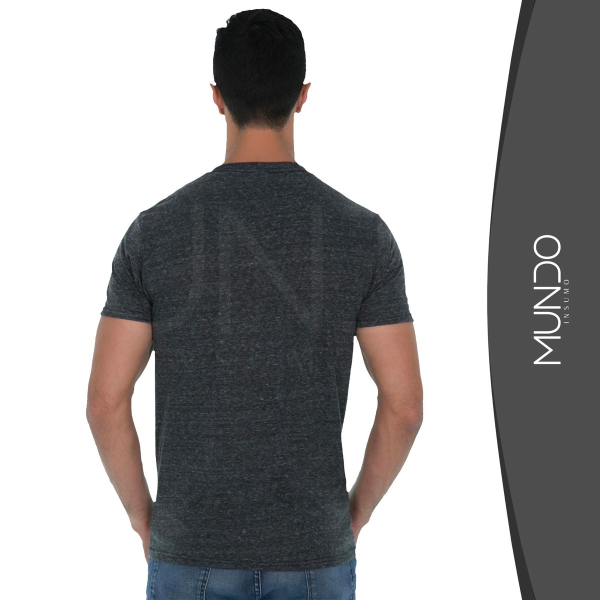 MUNDO INSUMO - Polera Cuello Redondo Jaspeada Hombre
