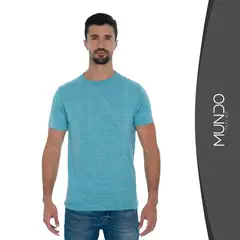 MUNDO INSUMO - Polera Cuello Redondo Jaspeada Hombre