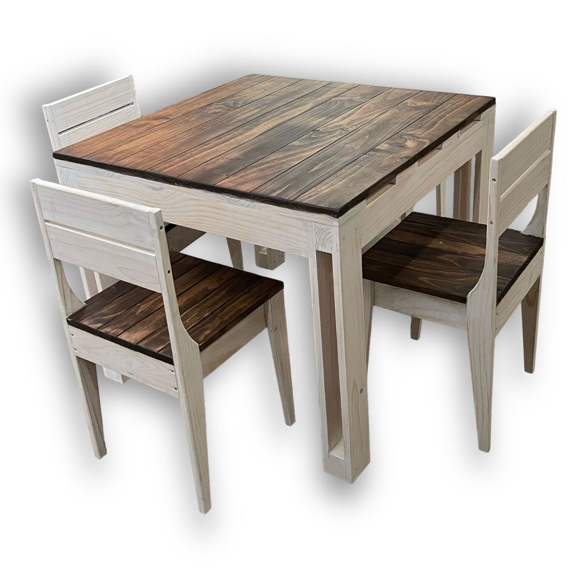 TAIKKEE - CONJUNTO COMEDOR 4 SILLAS 80X80