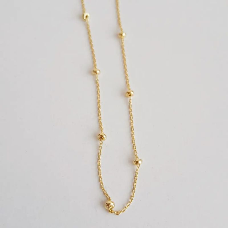 JOYAS VALDES GARCIA - Collar con pelotitas baño oro
