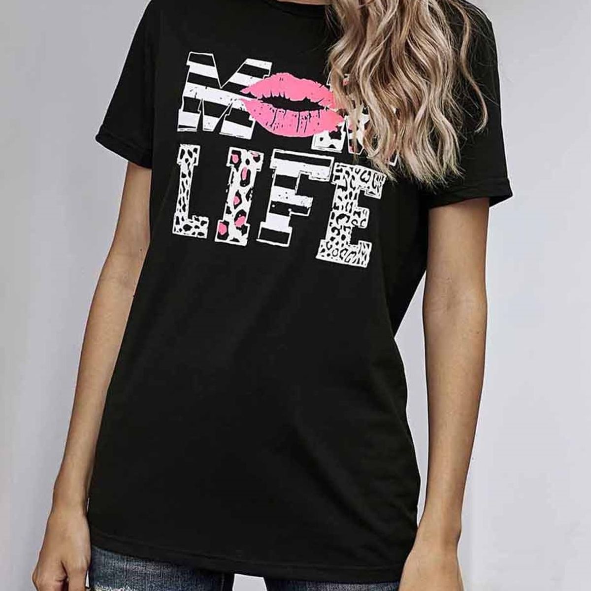 ARRAKASTA - Polera de algodón Mom Life