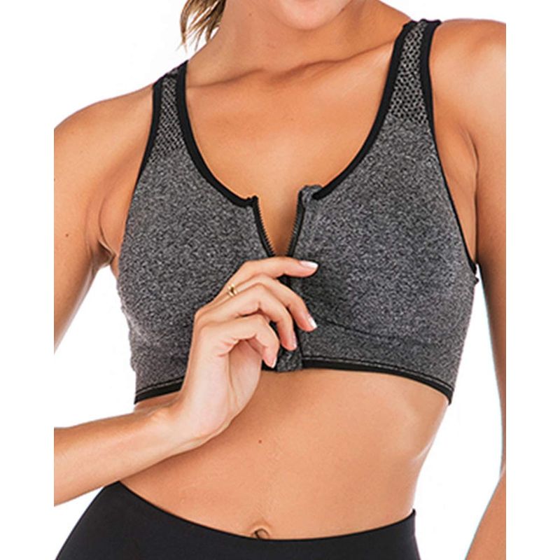 EVERSO - Pack 6 Sostén Deportivo Push Up Sin Costuras Con Cierre